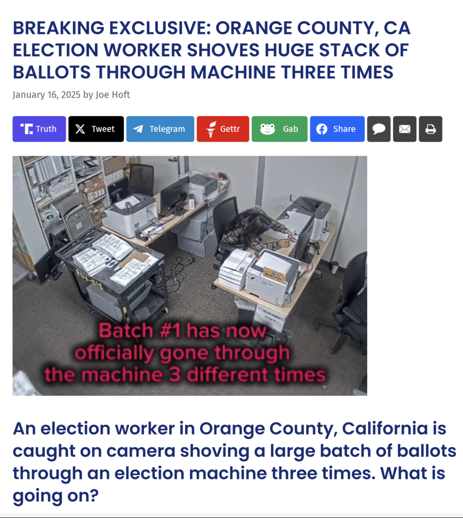 Fact Check Video Does NOT Show California Election Worker Committing